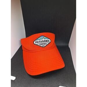Patagonia Fitz Roy Crest Ventura California Sky Adjustable Red Visor